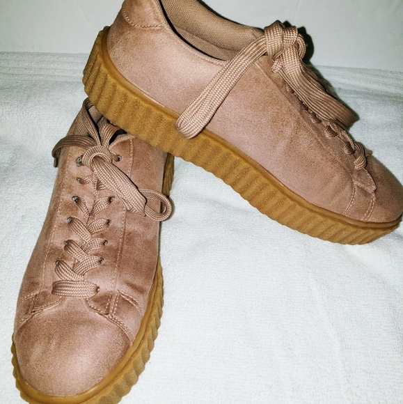 pink platform tennis shoes